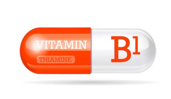 Oculax contains vitamin B1 (thiamine). 